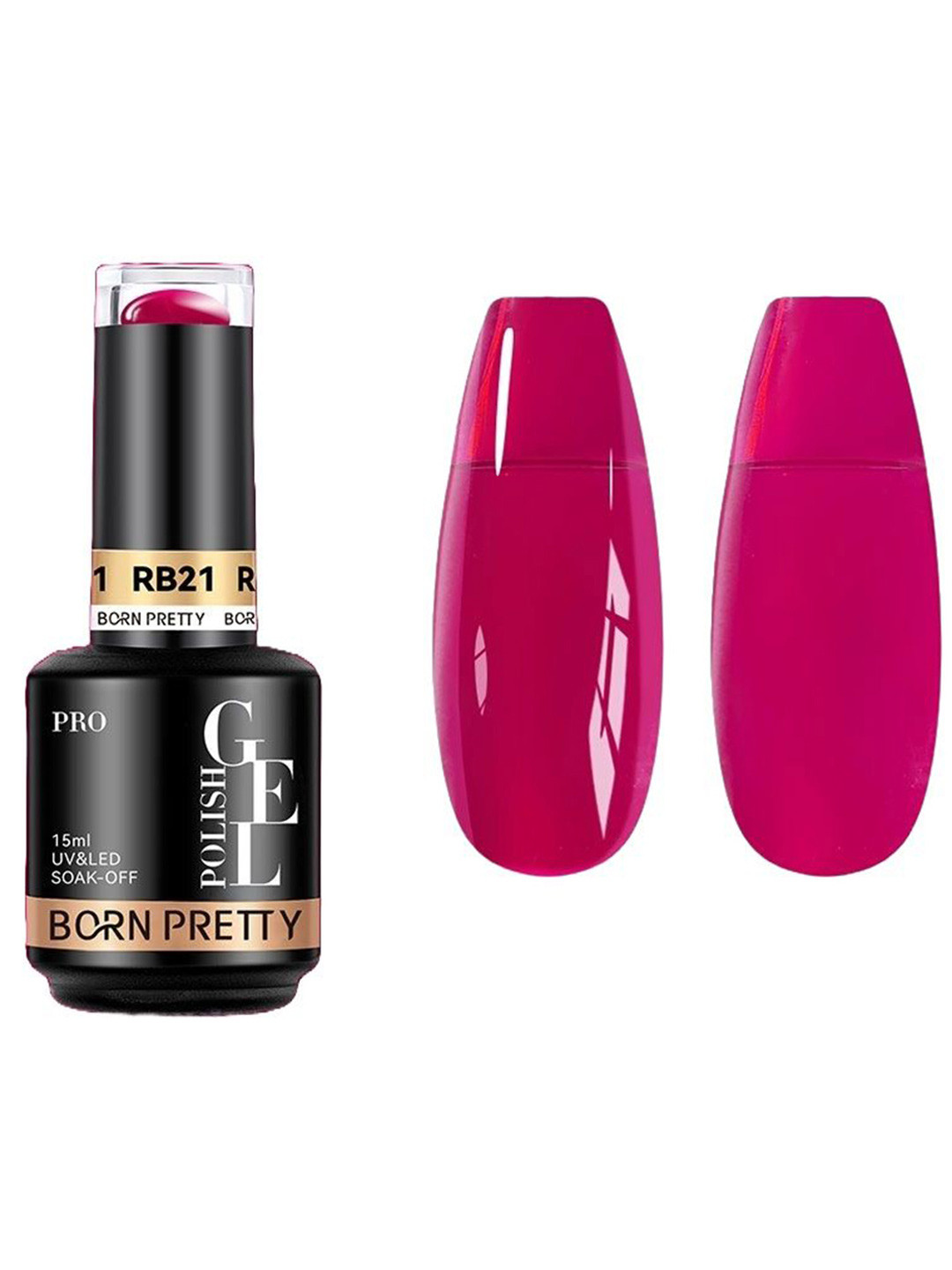 BORN PRETTY Pro Rubber Base Long Wearing UV Gel Nail Polish - 15 ml - RB21