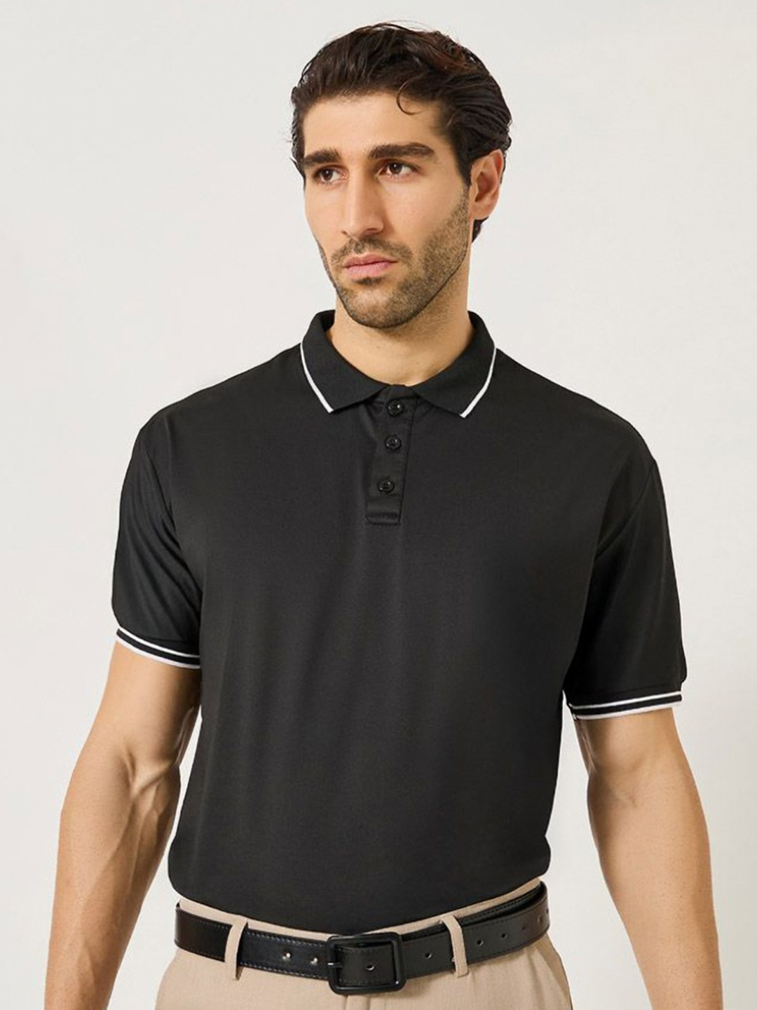 Styli Regular Fit Polo with Contrast collar detail Tshirt