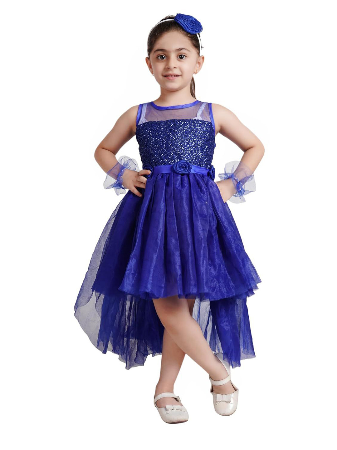 Kaku Fancy dresses Net Fit & Flare Midi Dress