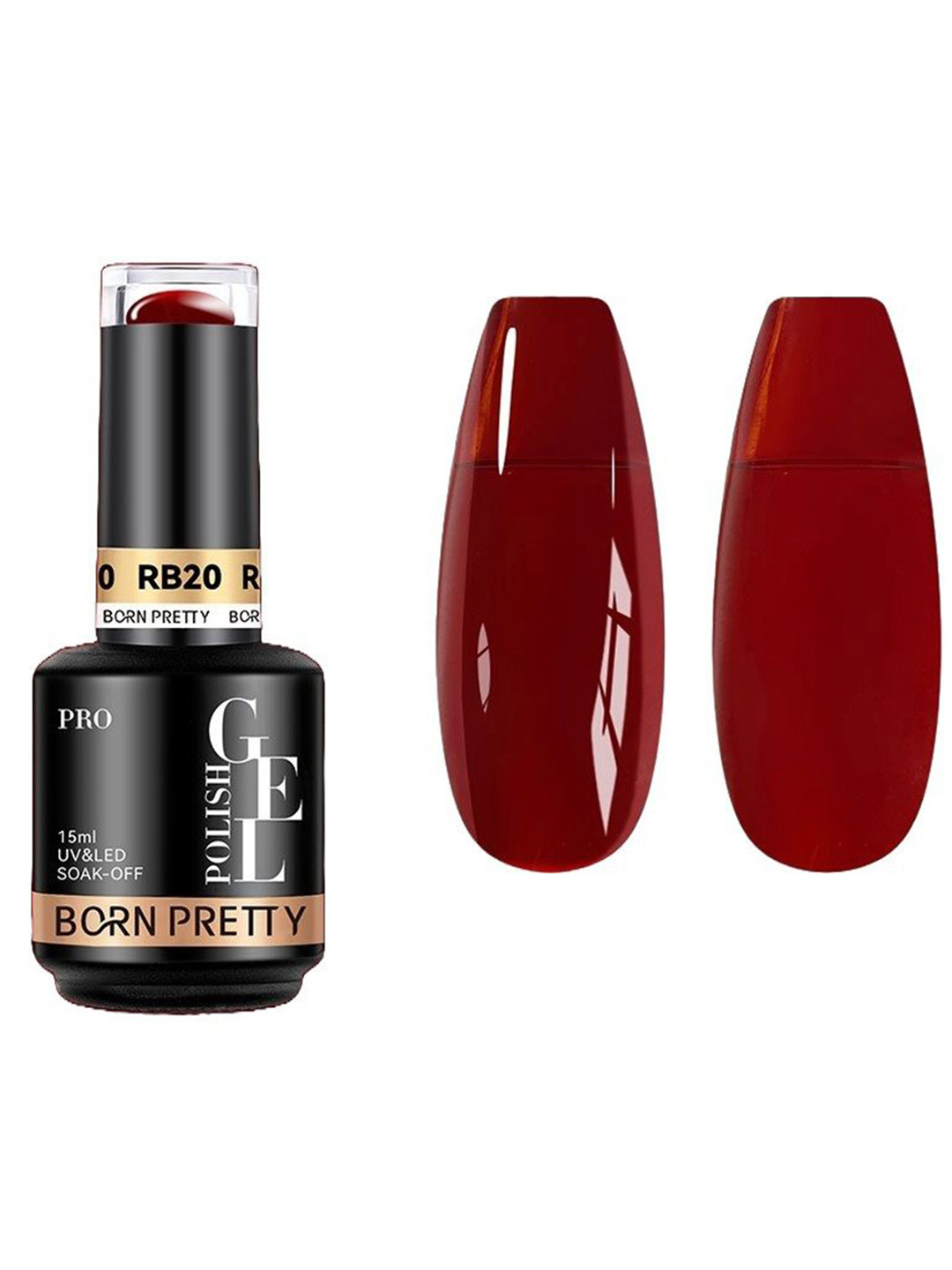 BORN PRETTY Pro Rubber Base Long Wearing UV Gel Nail Polish - 15 ml - RB20