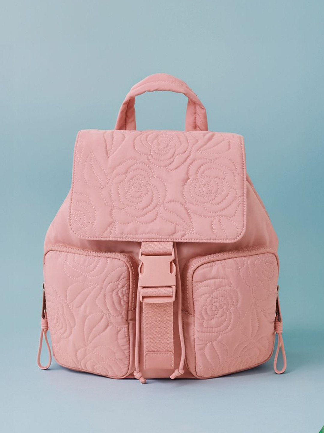 Accessorize Women Recycled Polyester Floral Quilted Backpack