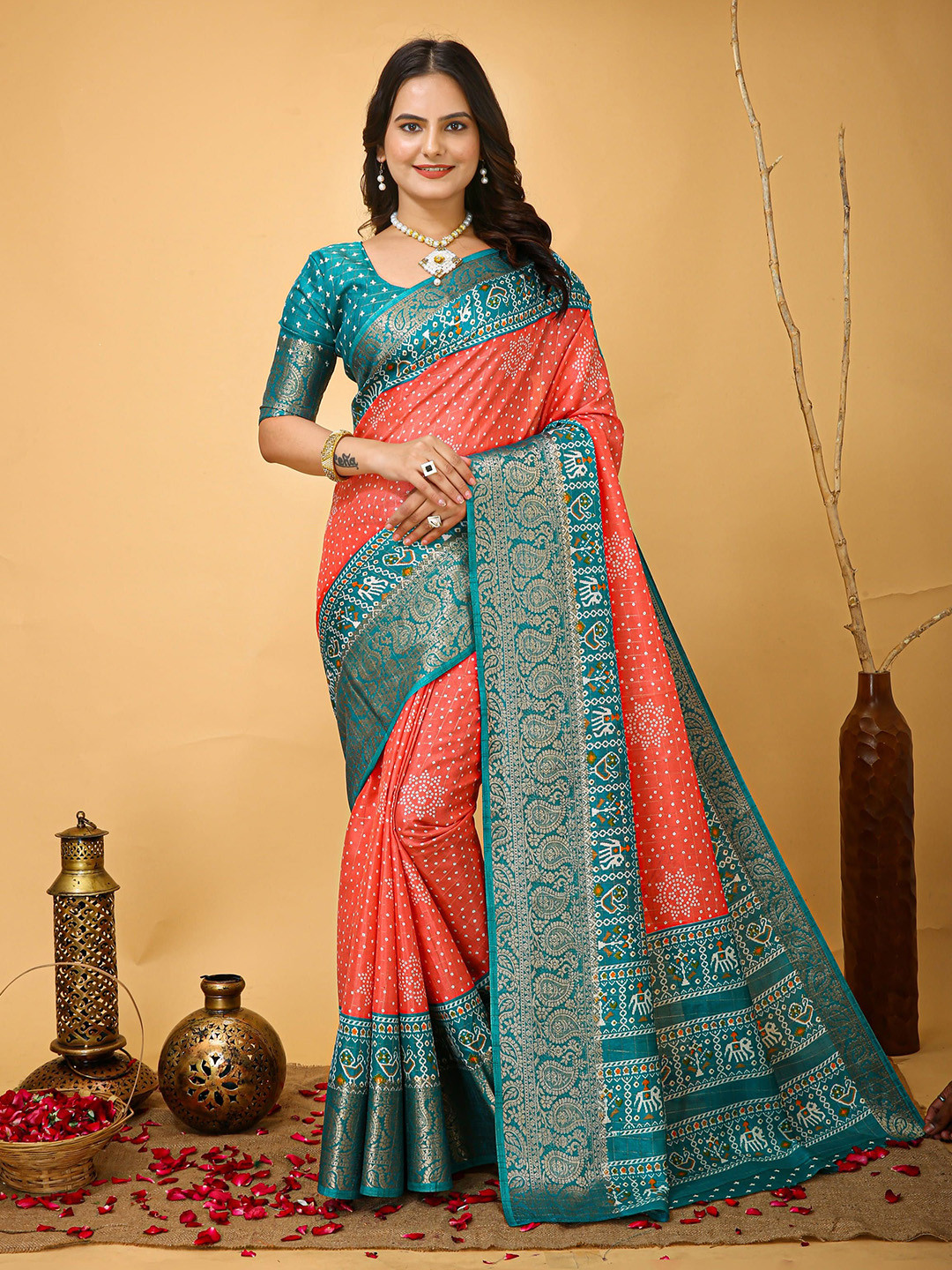 HI FI NX Polka Dot Silk Cotton Designer Kanjeevaram Saree