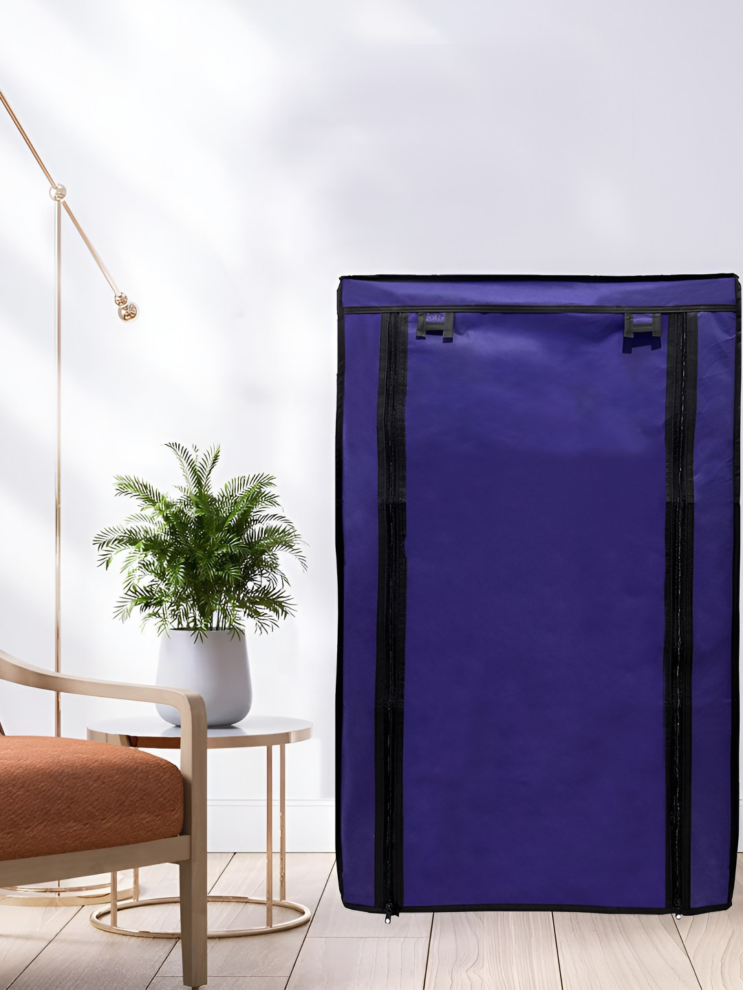 Urban Choice Blue and Black 7-Layers Water Resistant Shoe Rack Cover