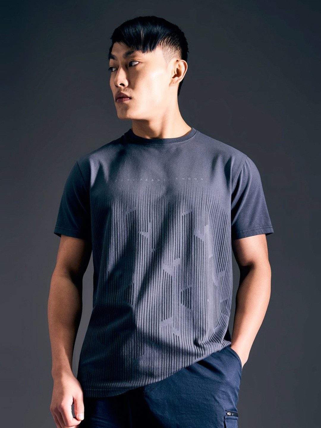 Pepe Jeans Men  Geometric Print Short Sleeve T-Shirt