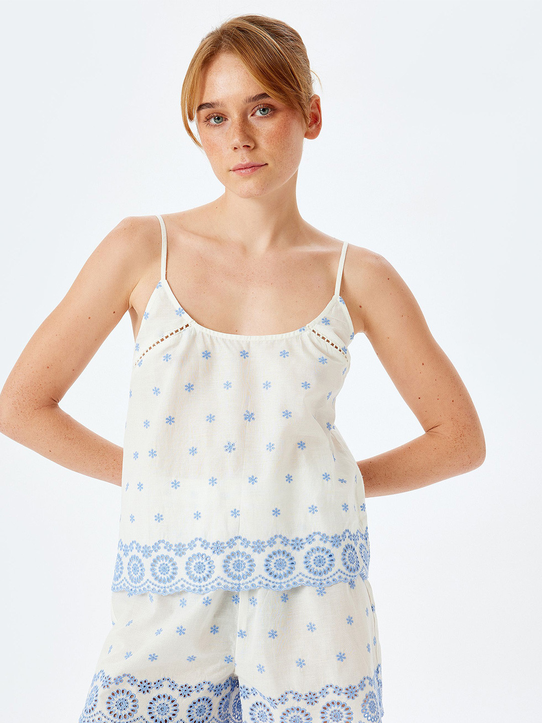 Koton Women's Printed Cotton Top