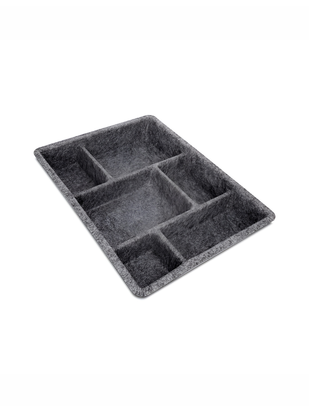 HOUSE OF QUIRK Grey Reusable 6 Compartment Drawer Organiser
