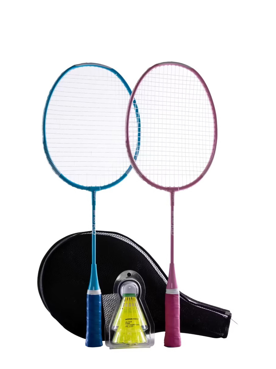 Decathlon PERFLY Kids Badminton Blue & Pink Racket Set