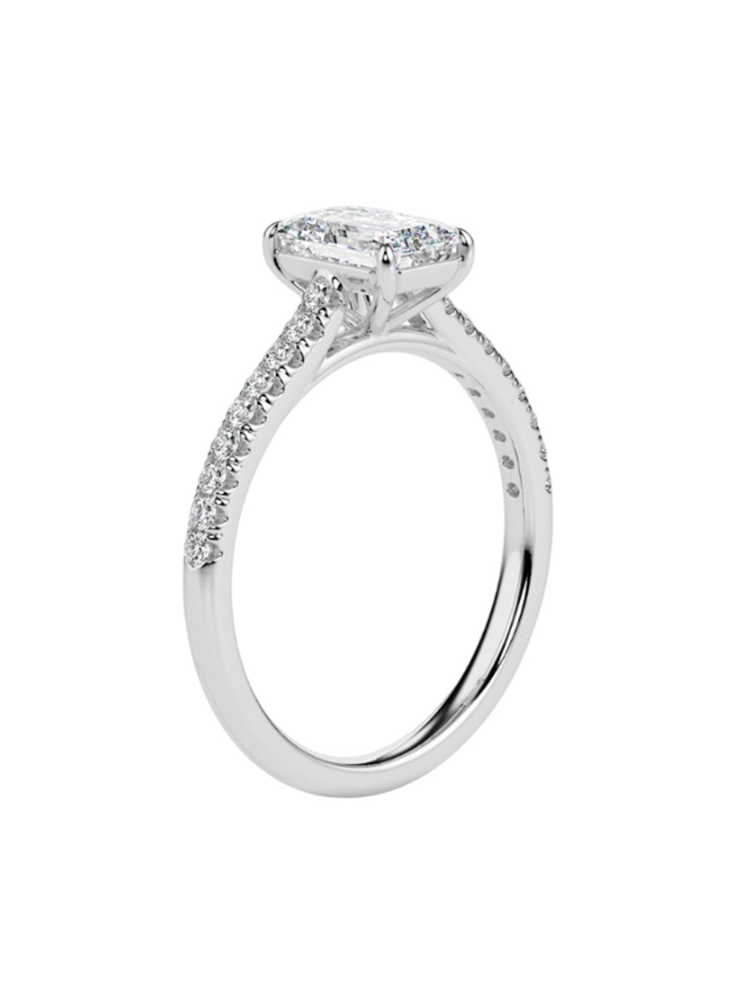 Emori Emerald Cut Solitaire Lab Diamond in 14KT Gold Ring