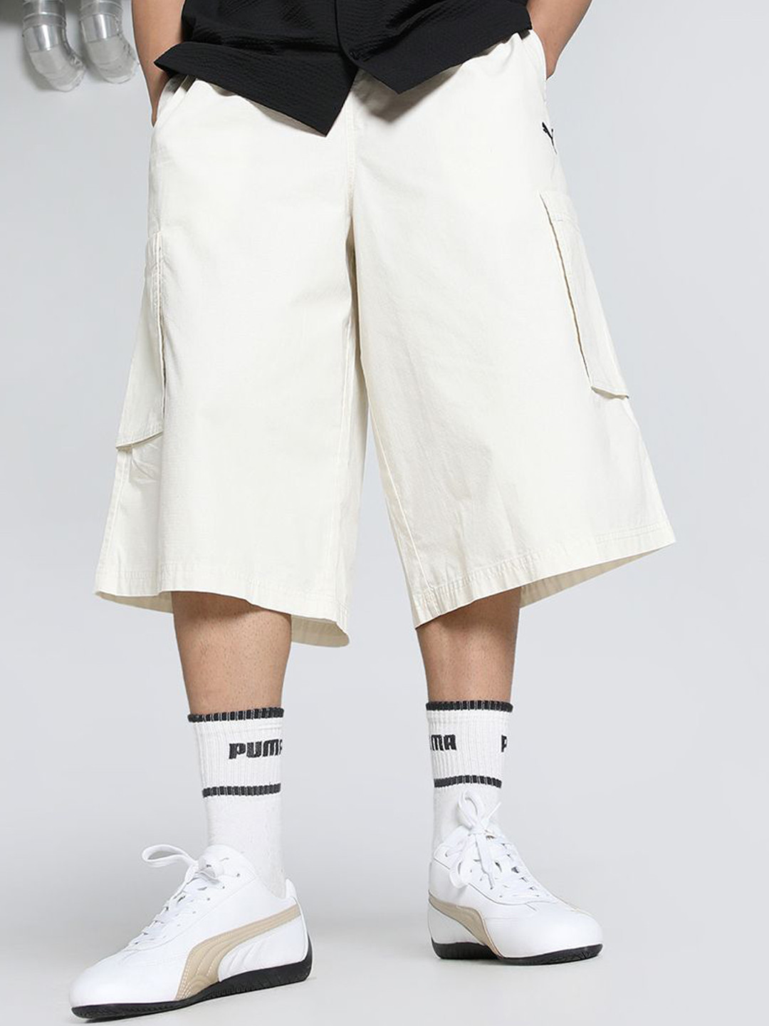 Puma Future.Puma.Archive Unisex Pure Cotton Relaxed Fit Cargo Shorts
