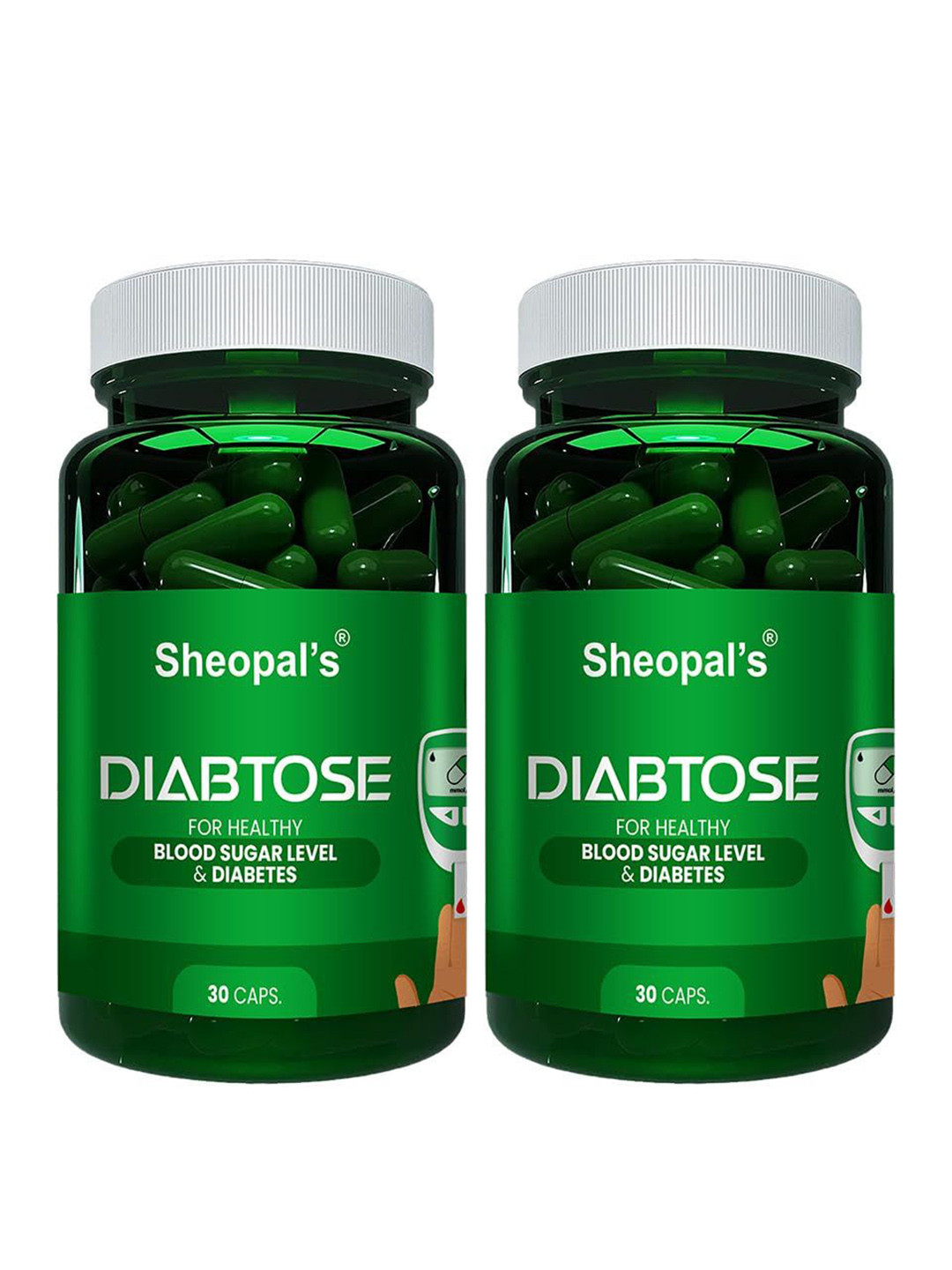 Sheopal's Set Of 2 Diabtose Capsule For Diabetes & Sugar Level Control - 30 Capsules Each