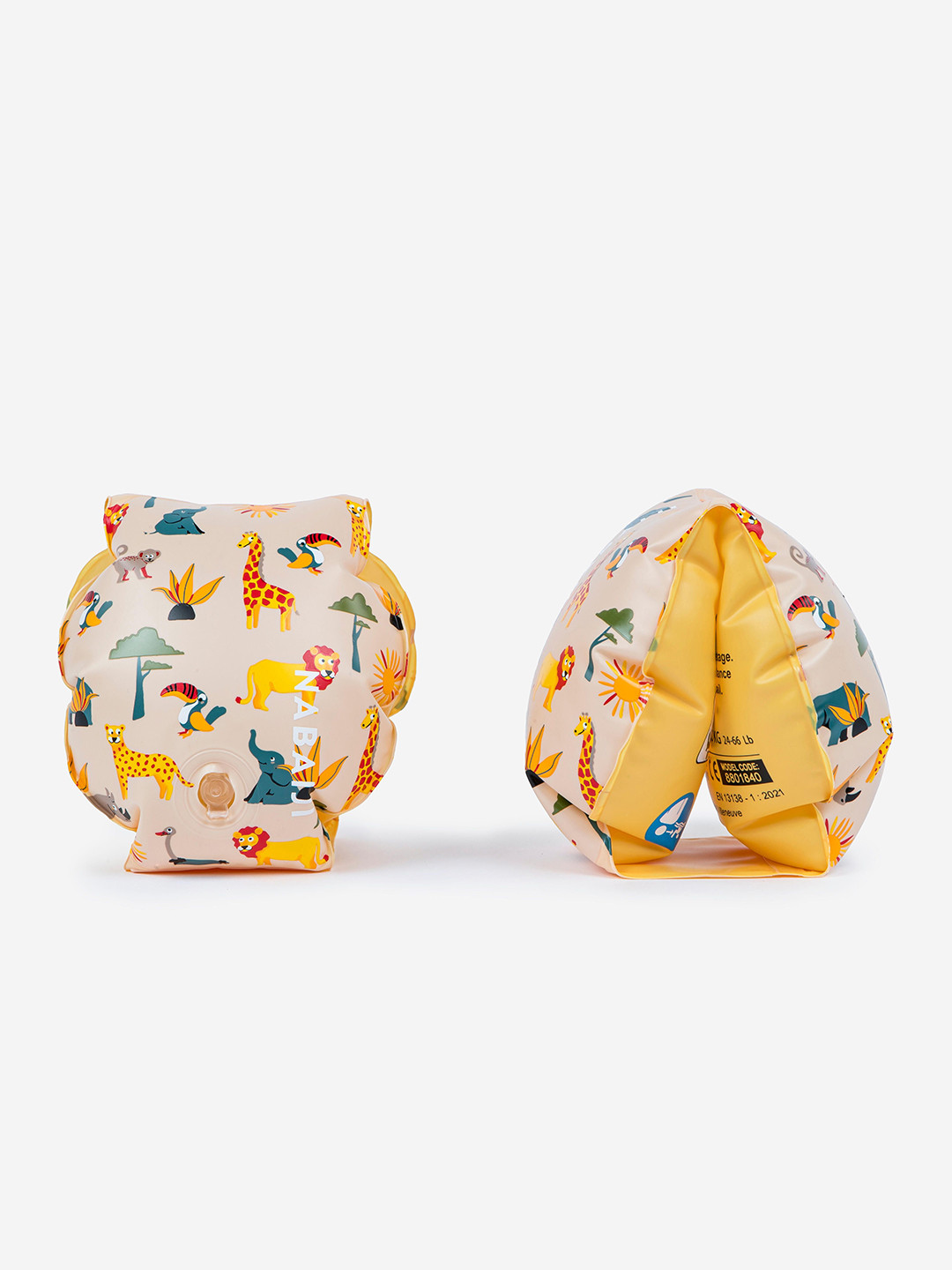 Decathlon Nabaiji Kids Yellow Animal Printed Inflatebale Pool Armbands