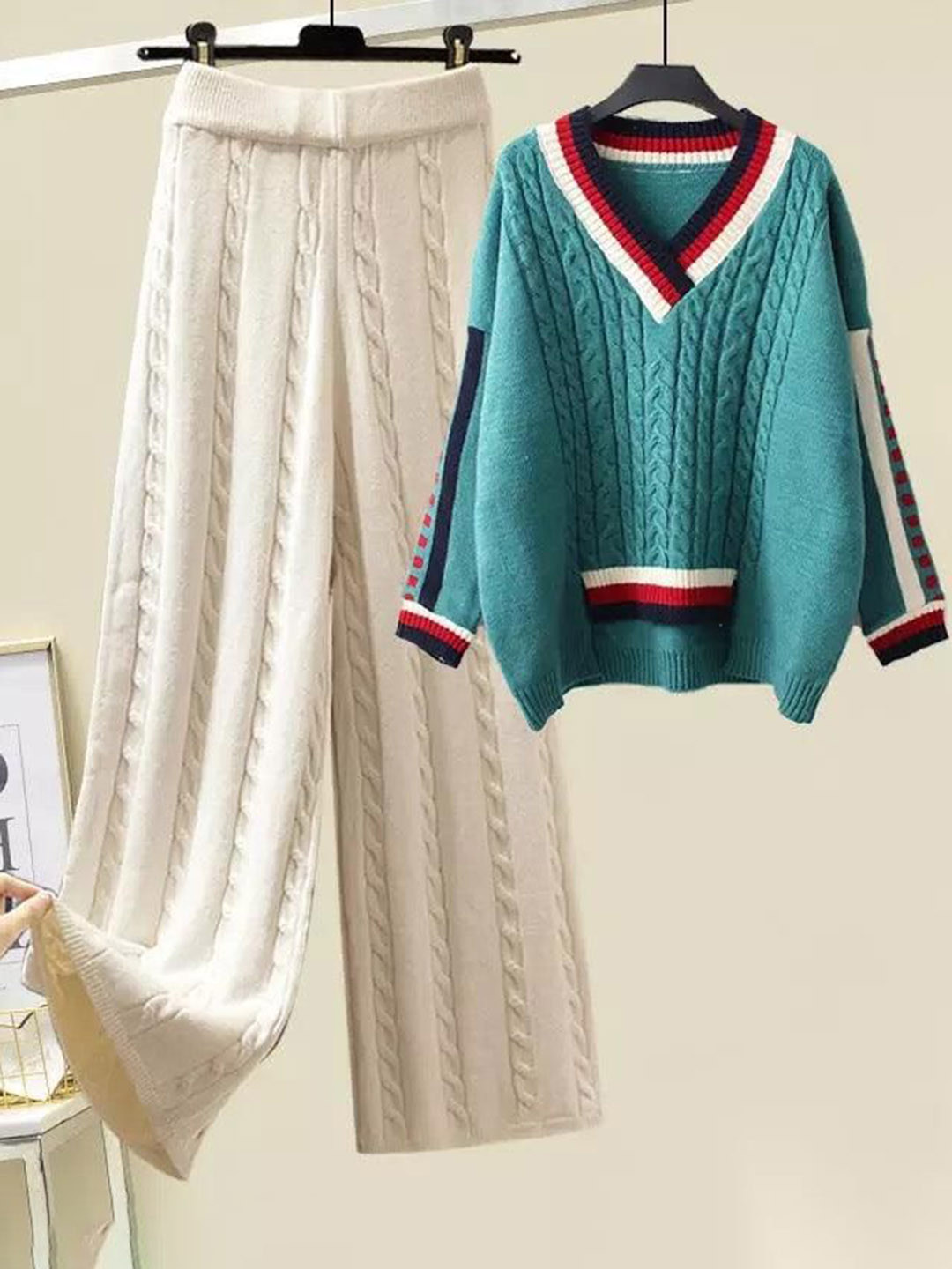 Miss Mosa By Akanksha  Blue Larisa Woolen Co-Ord Set