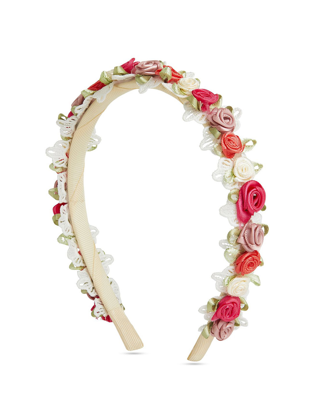 Ribbon Candy Rose Flower Floral Garland Hair Band