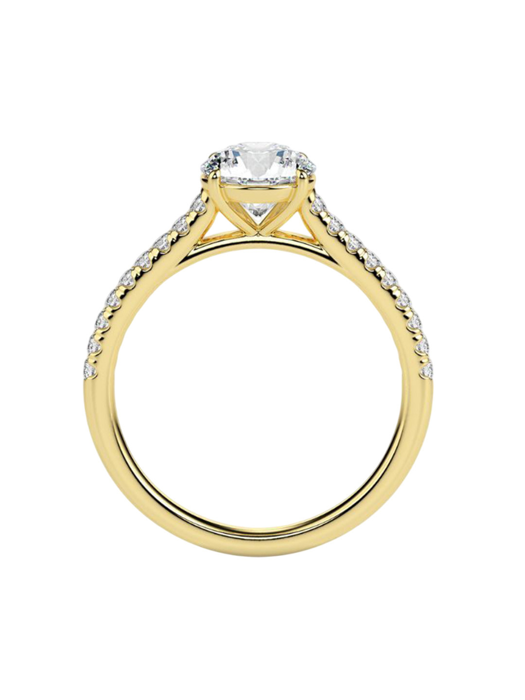 Emori Sparkling Solitaire Lab Diamond in 14KT Gold Ring