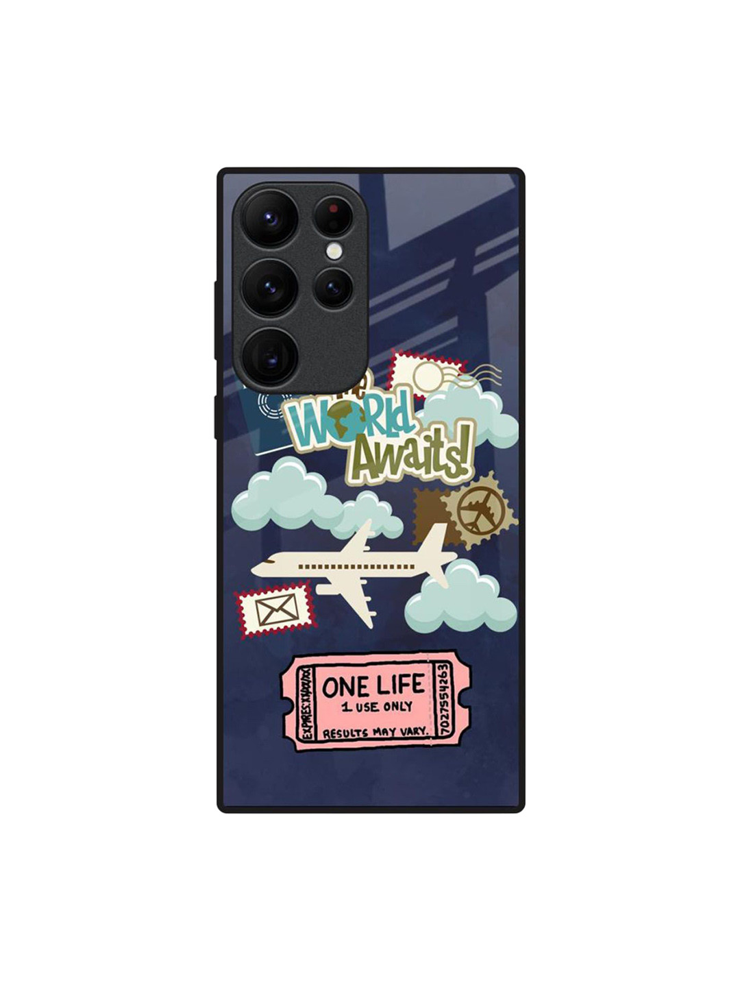 QRIOH Tour The World Printed Samsung Galaxy S22 Ultra Back Case