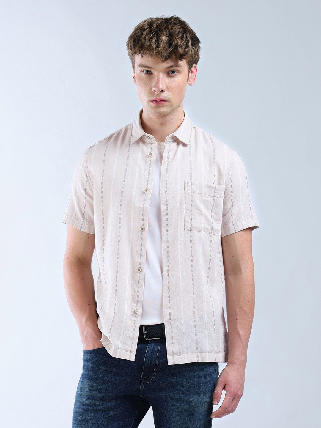 Flying Machine Men Classic Opaque Striped Formal Shirt