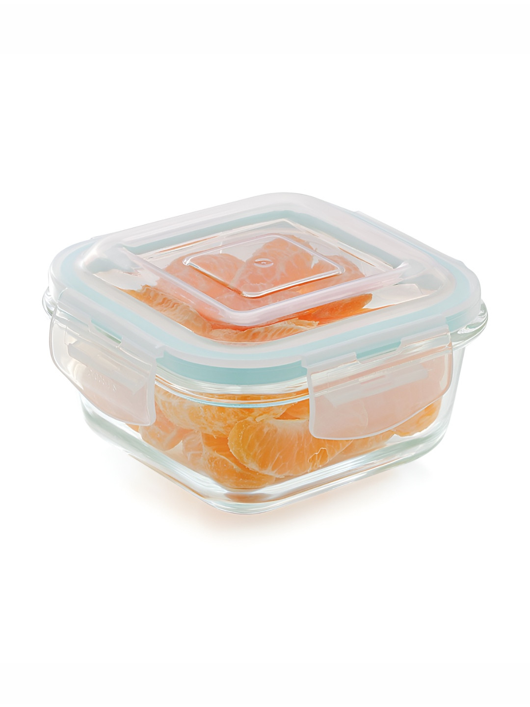 Magnus Vivid Transparent Borosilicate Glass Microwave Safe Clip-On Canister-320ml