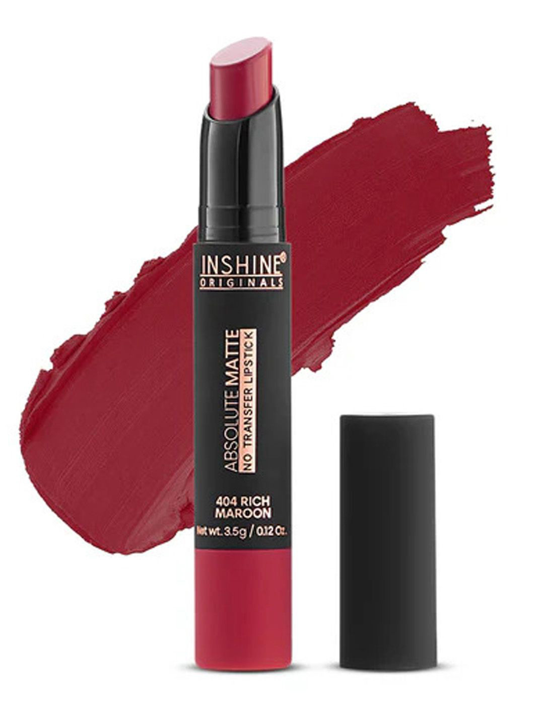 Inshine Originals Absolute Matte No Transfer Bullet Lipstick - 3.5 g -  Rich Maroon 404