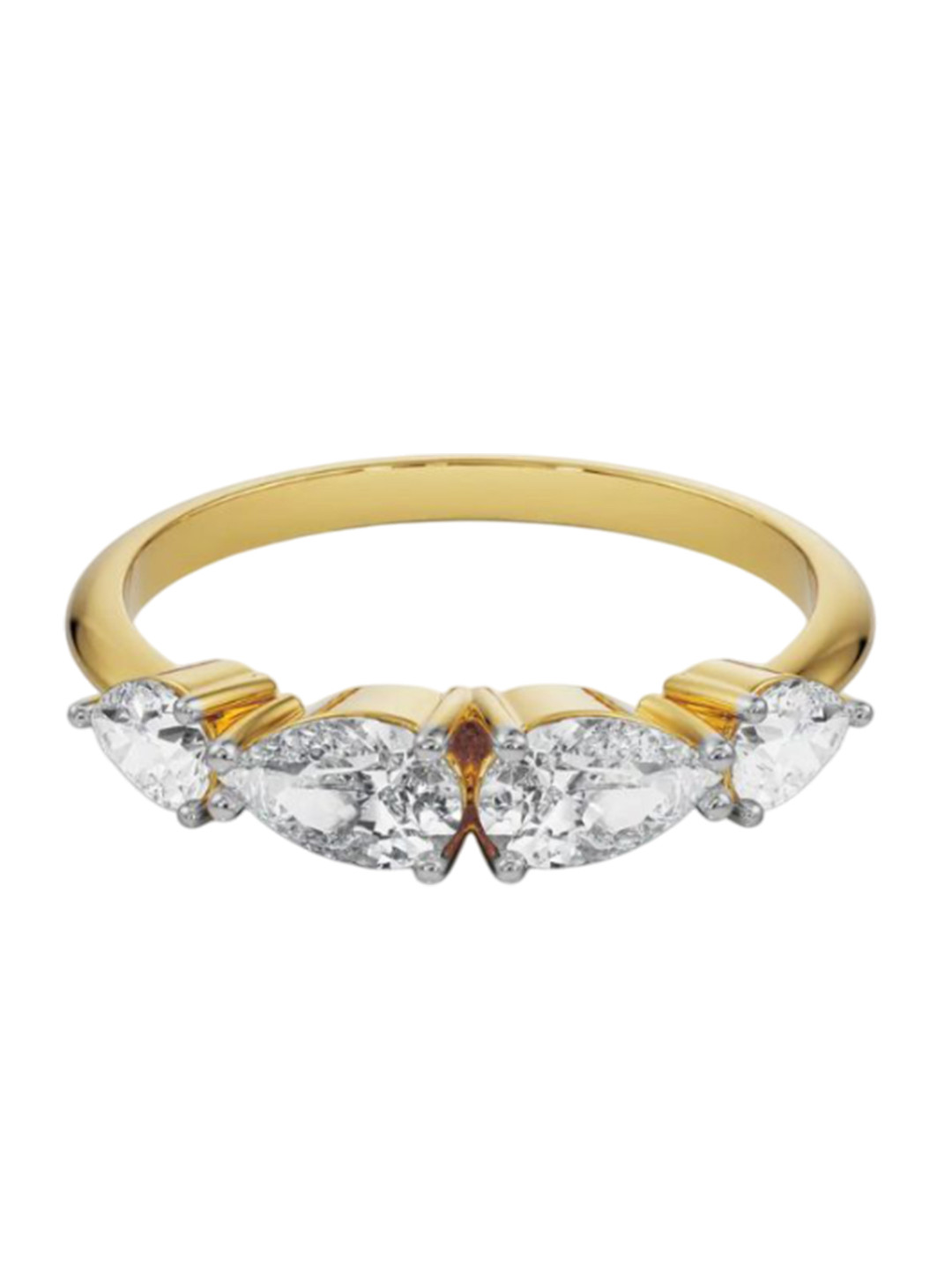 Emori Four Pear Lab Diamond Ring in 18KT Gold