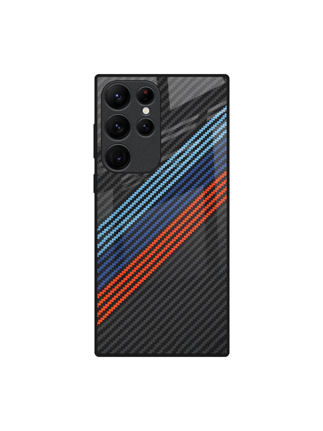 QRIOH Carbon Inspired Printed Samsung Galaxy S22 Ultra Back Case