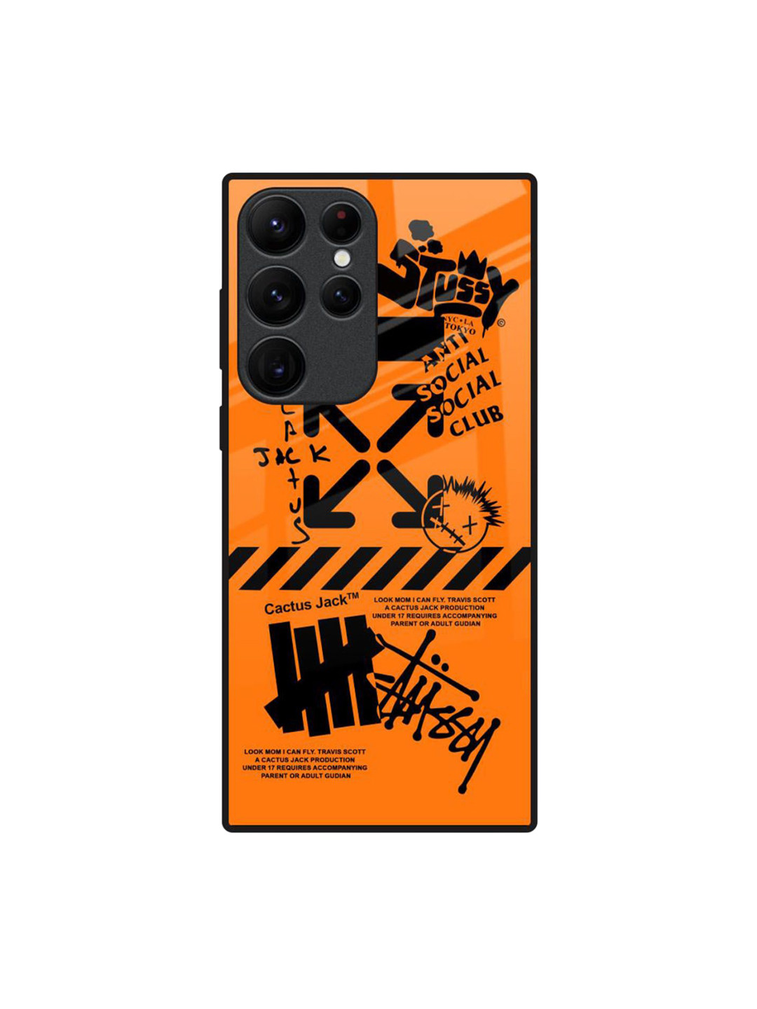 QRIOH Anti Social Club Typography Printed Samsung Galaxy S22 Ultra Back Case