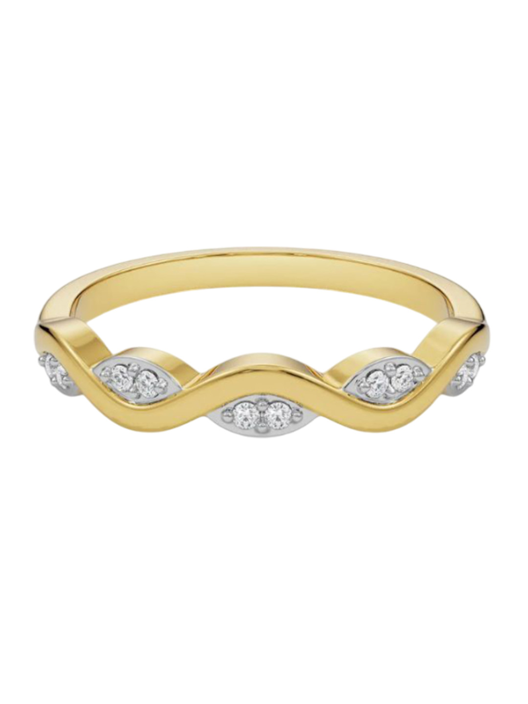 Emori Wavy Krissy Lab Diamond in 14KT Gold Band