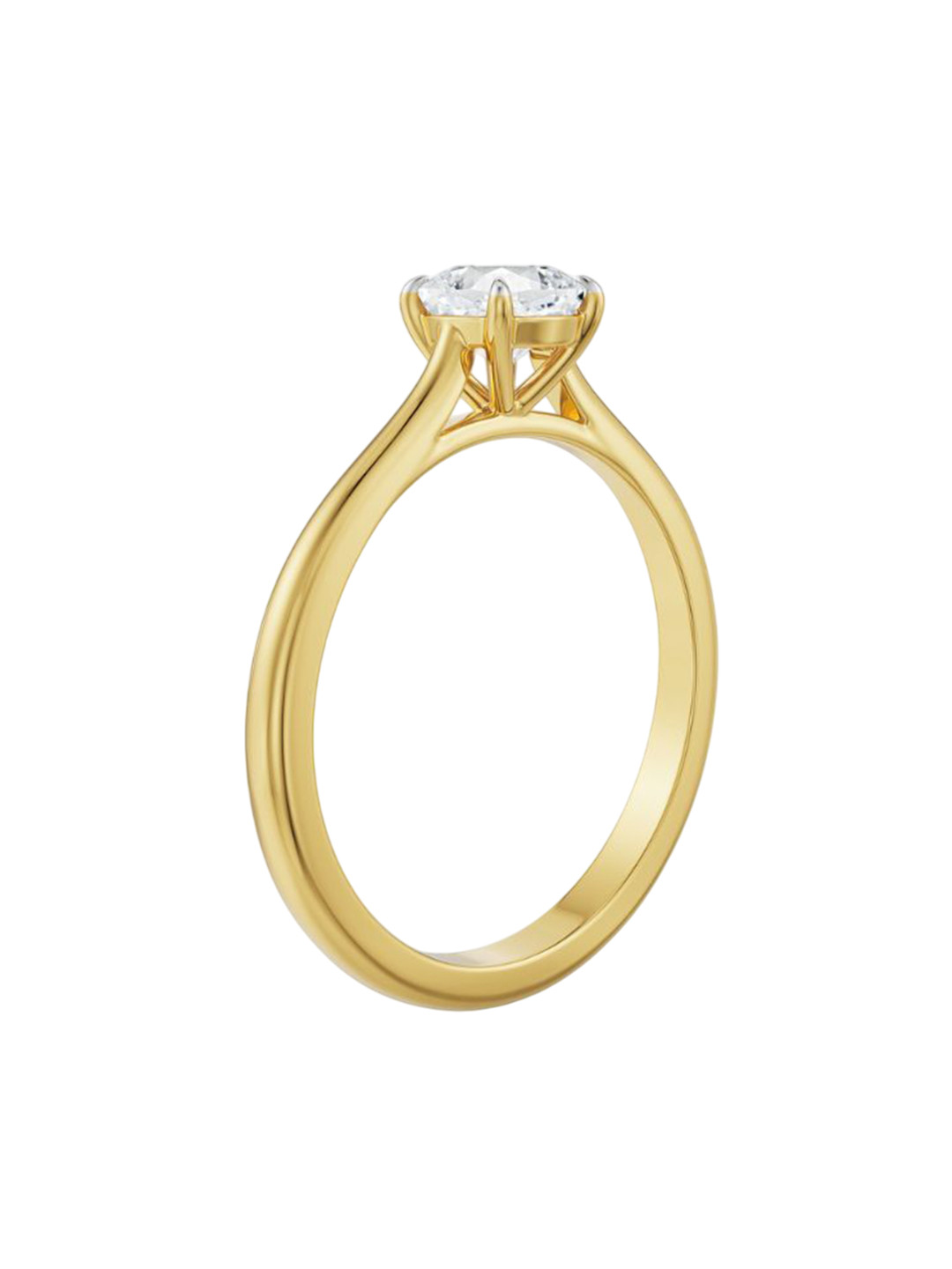 Emori 0.5 CT Cushion Solitaire Lab Diamond in 14KT Gold Ring