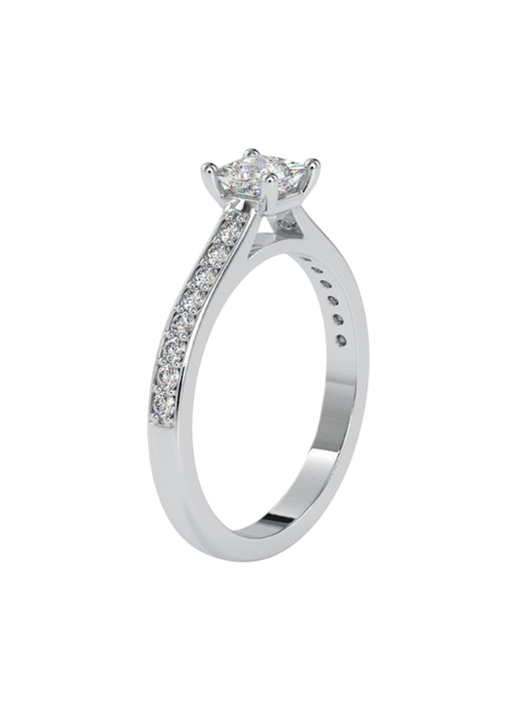 Emori Sparkling Princess Cut Lab Diamond in 14KT Gold Ring