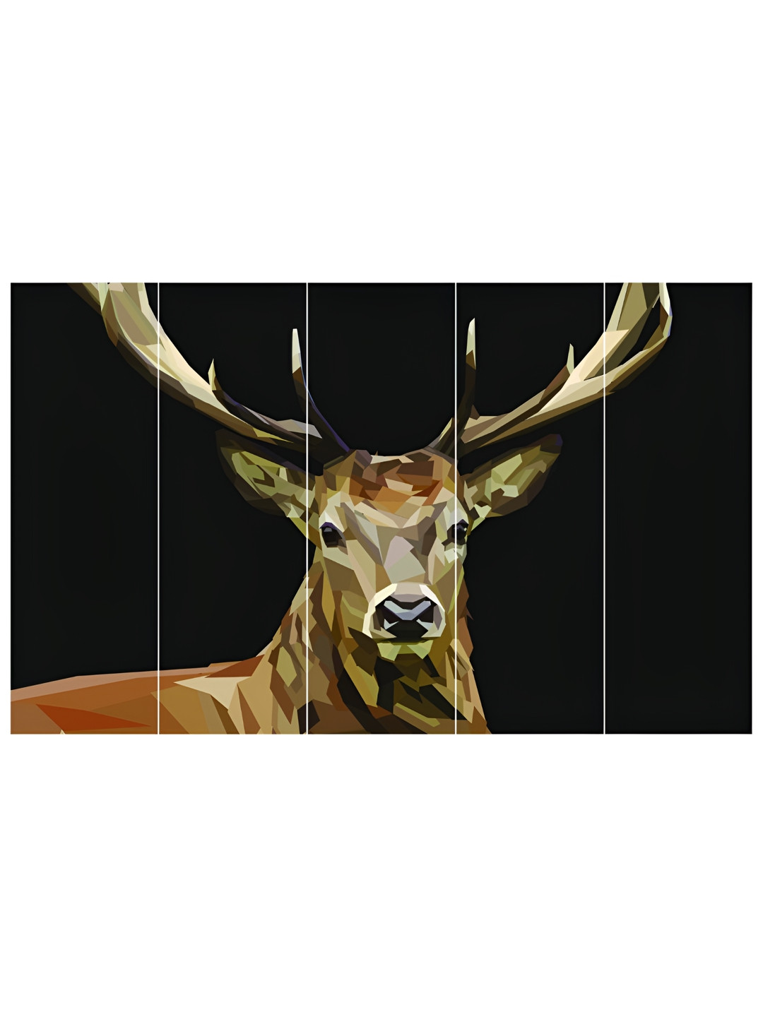 Inephos Brown & Black Canvas Birds and Animals Wall Art