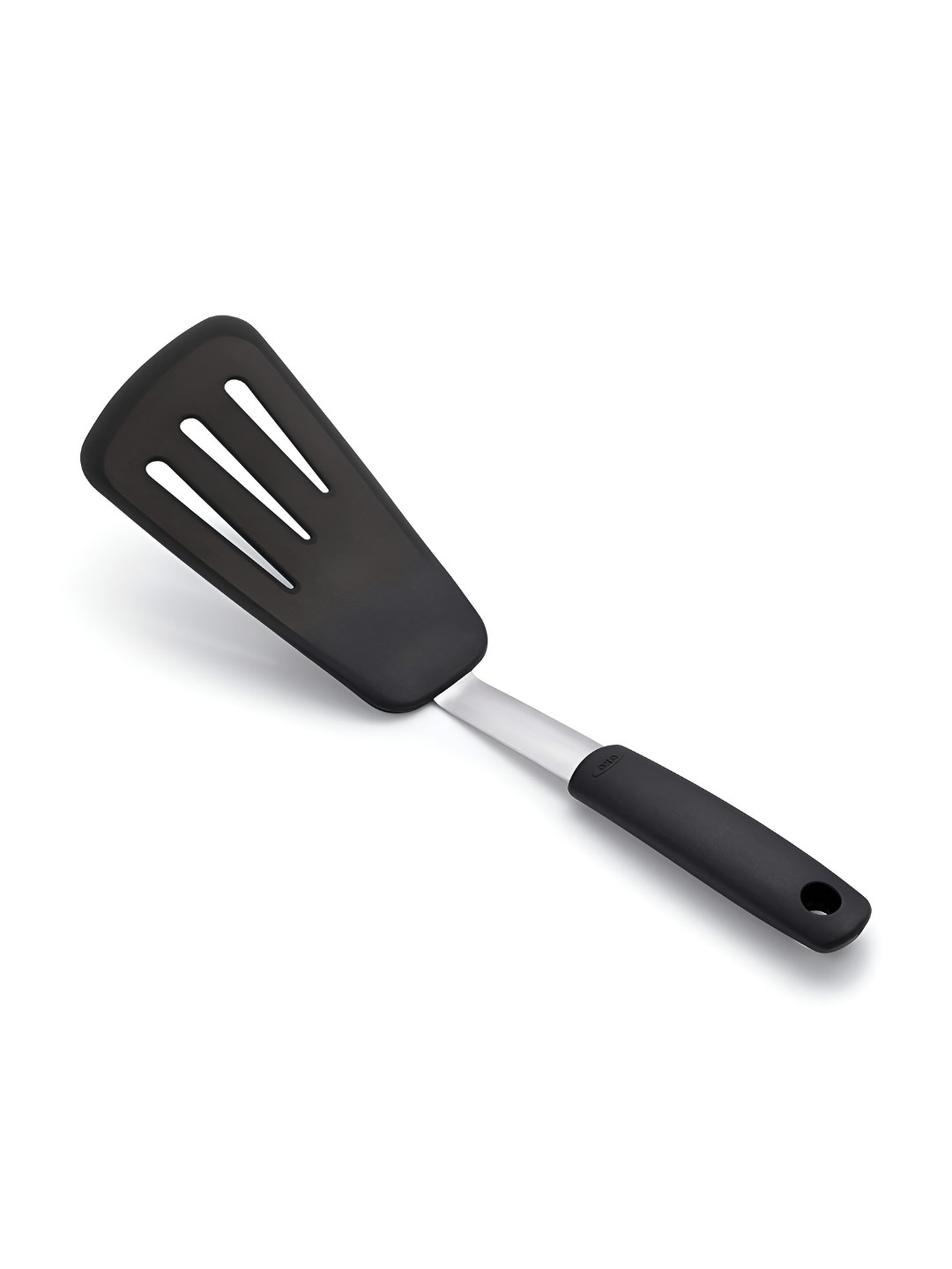 Baskety Black Stainless Steel Flexible Slotted Turner for Cookware