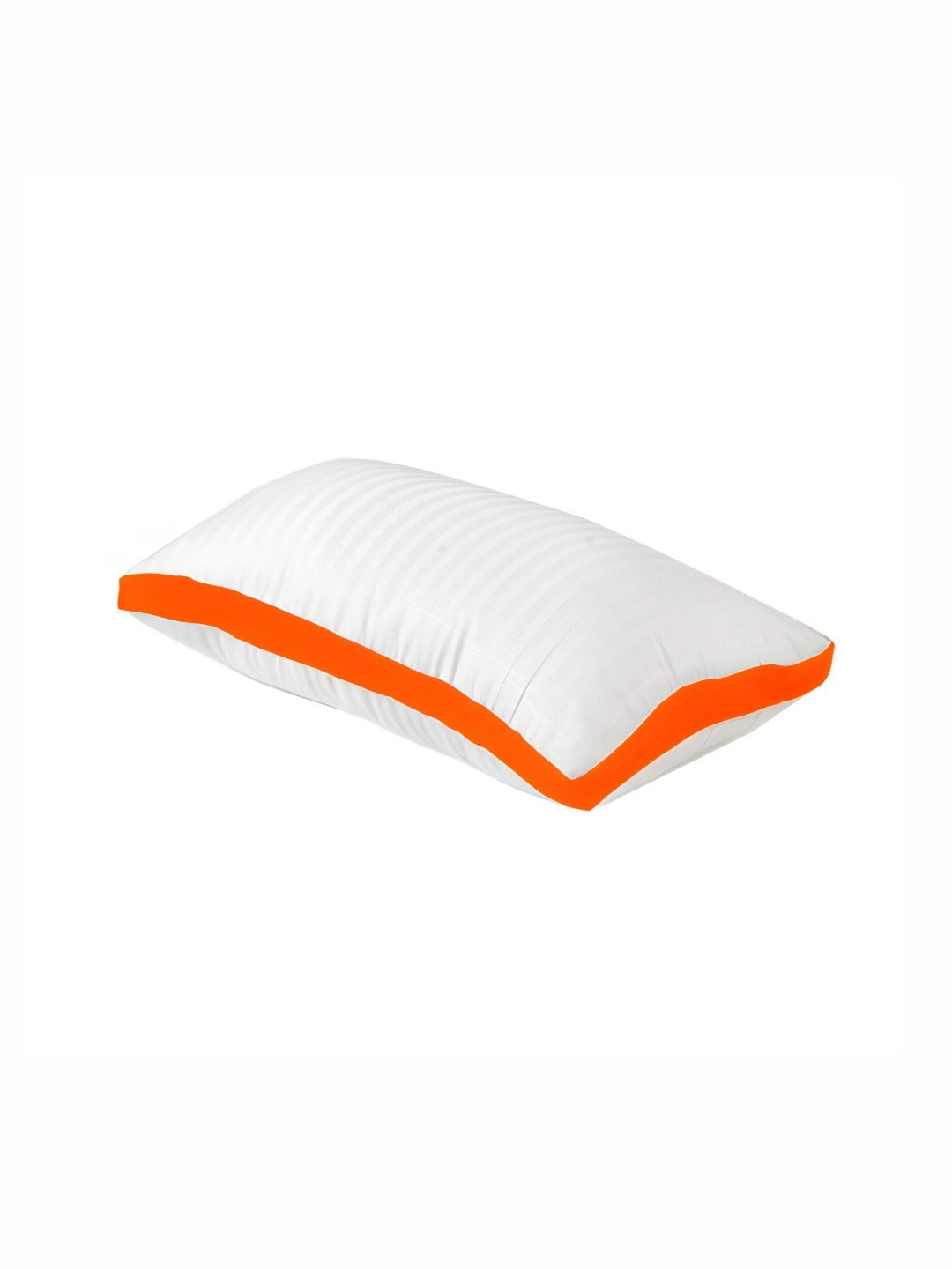 Siroki Bond Orange Solid Polyester Breathable Medium Fibre Sleep Pillow-60.94 x 40.64 cm