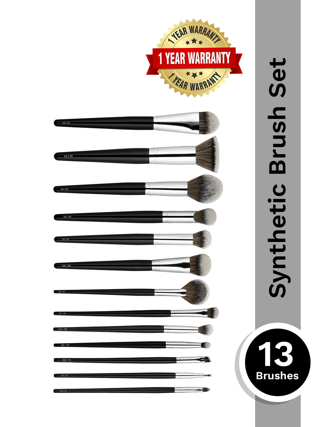 PAC 13 Pcs Synthetic Series Makeup Brushes Set