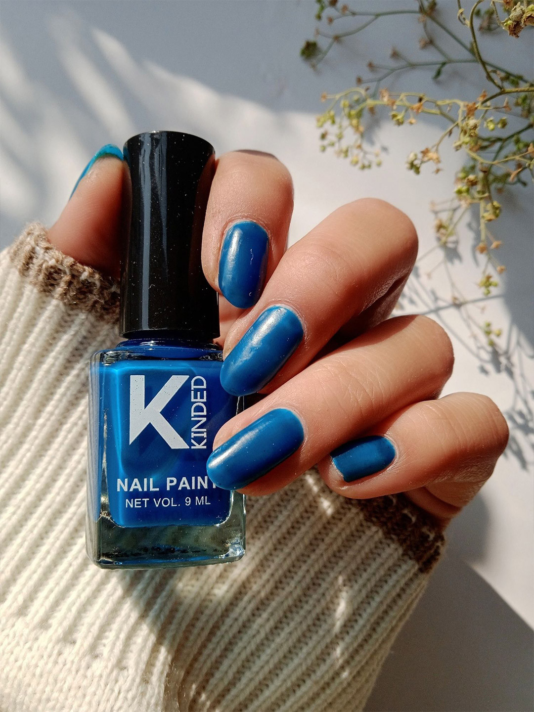 KINDED Matte Finish Long Stay Nail Polish - 9 ml - Matte Me Teal Blue 59