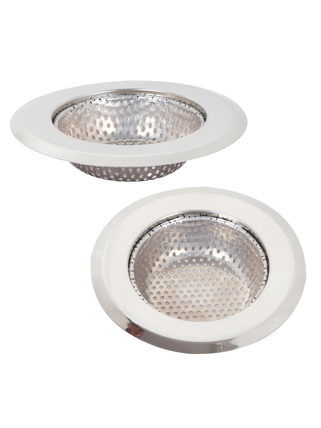 Kuber Industries Grey 2 Pieces Textured Square Kitchen Drain Catcher