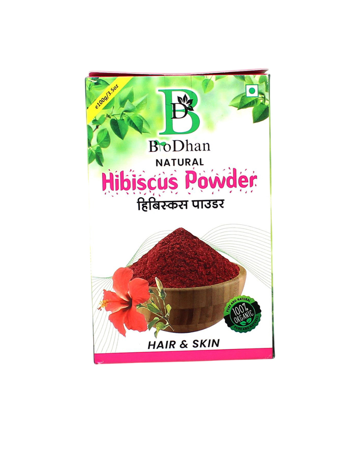BioDhan Herbal & Natural Hibiscus Powder For Hair Growth - 100 g