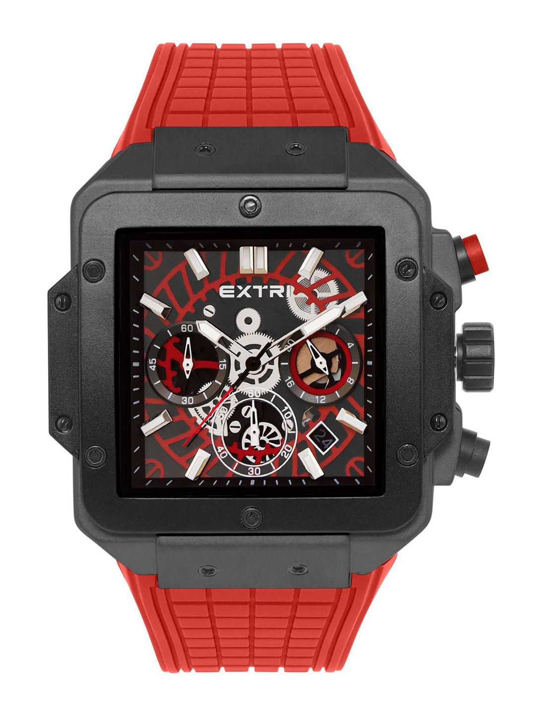 EXTRI Men Printed Dial & Straps Analogue Watch X6097-H