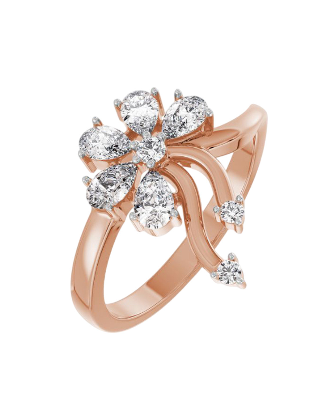 Emori Floral Fantasy Lab Diamond in 14KT Gold Ring