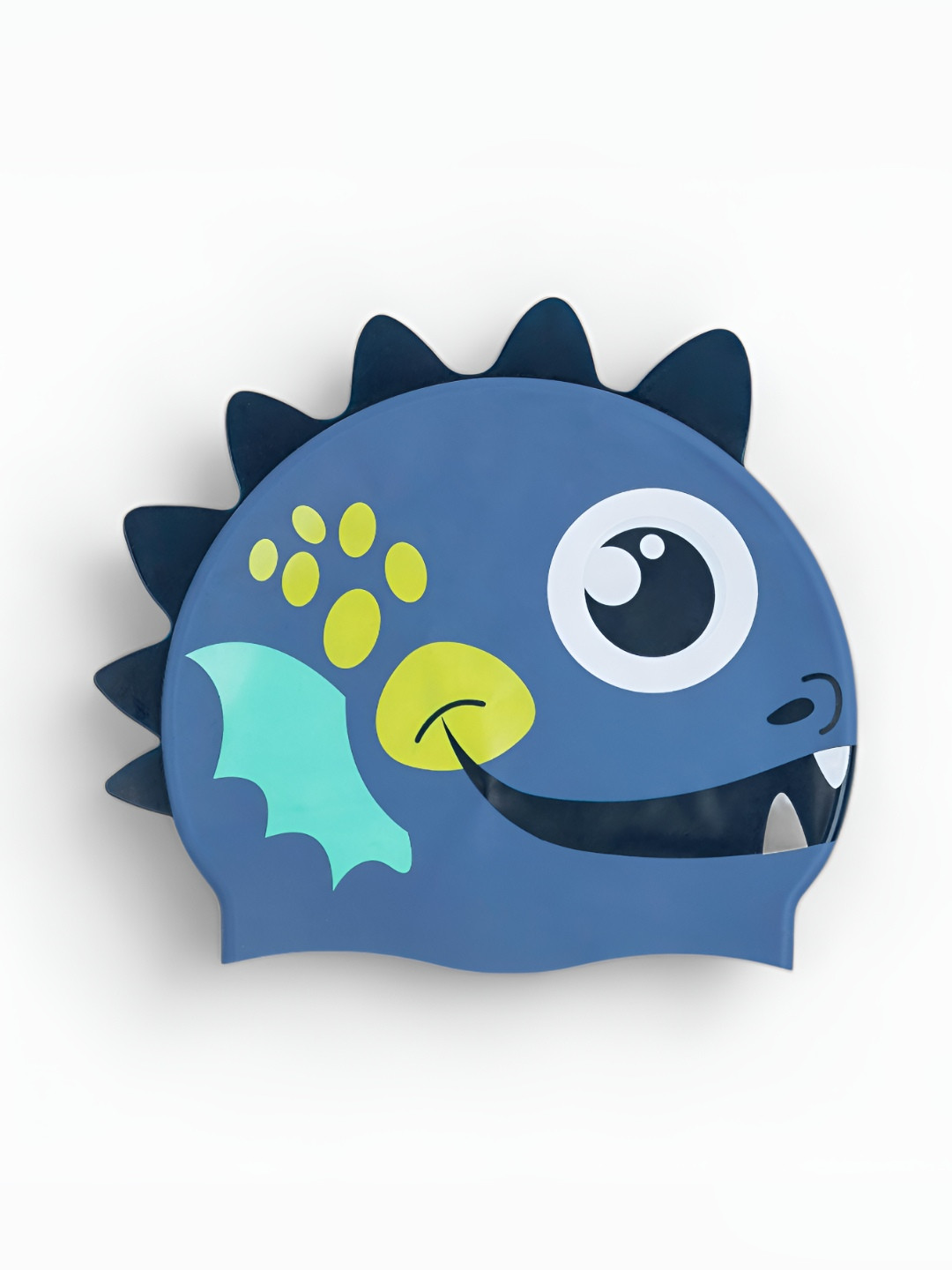 Decathlon NABAIJI Kids Blue Dragon-Theme Silicone Swimming Cap