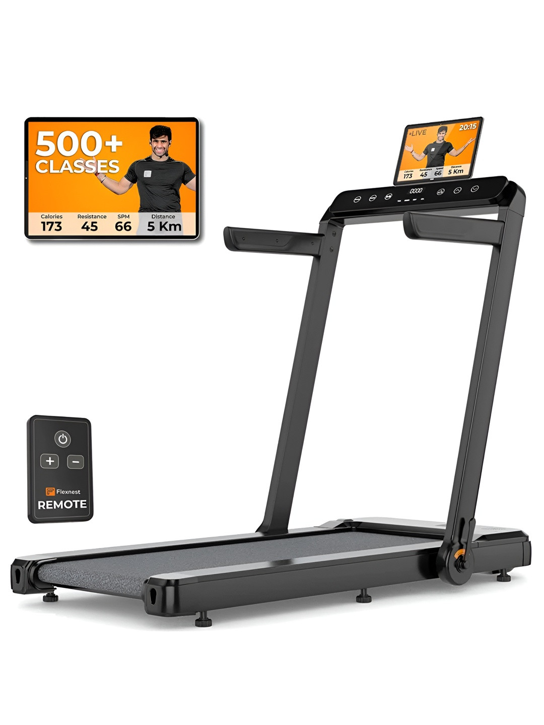 Flexnest Flexpad 2-In-1 Smart Foldable Treadmill With Bluetooth Speaker and Remote