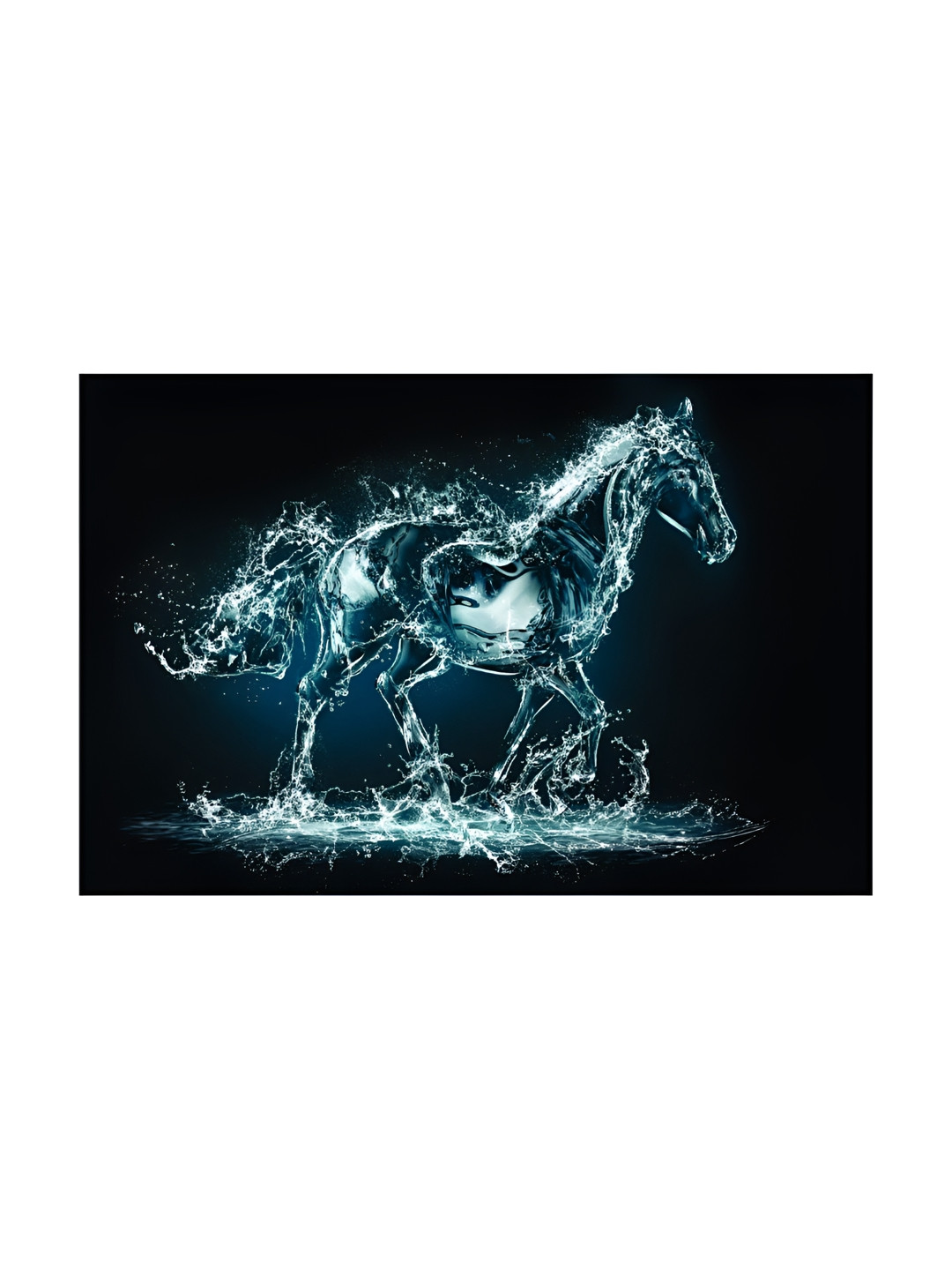 Inephos Beautiful Running Horse Canvas Rectangle Paintings Wall Art - 35.82x24.01In