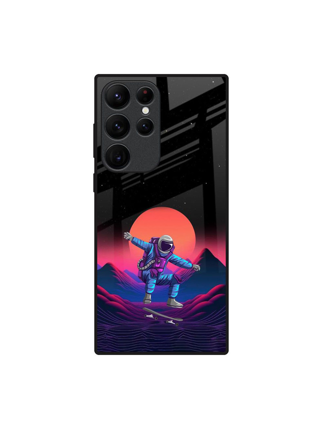 QRIOH Retro Astronaut Printed Samsung Galaxy S22 Ultra Back Case