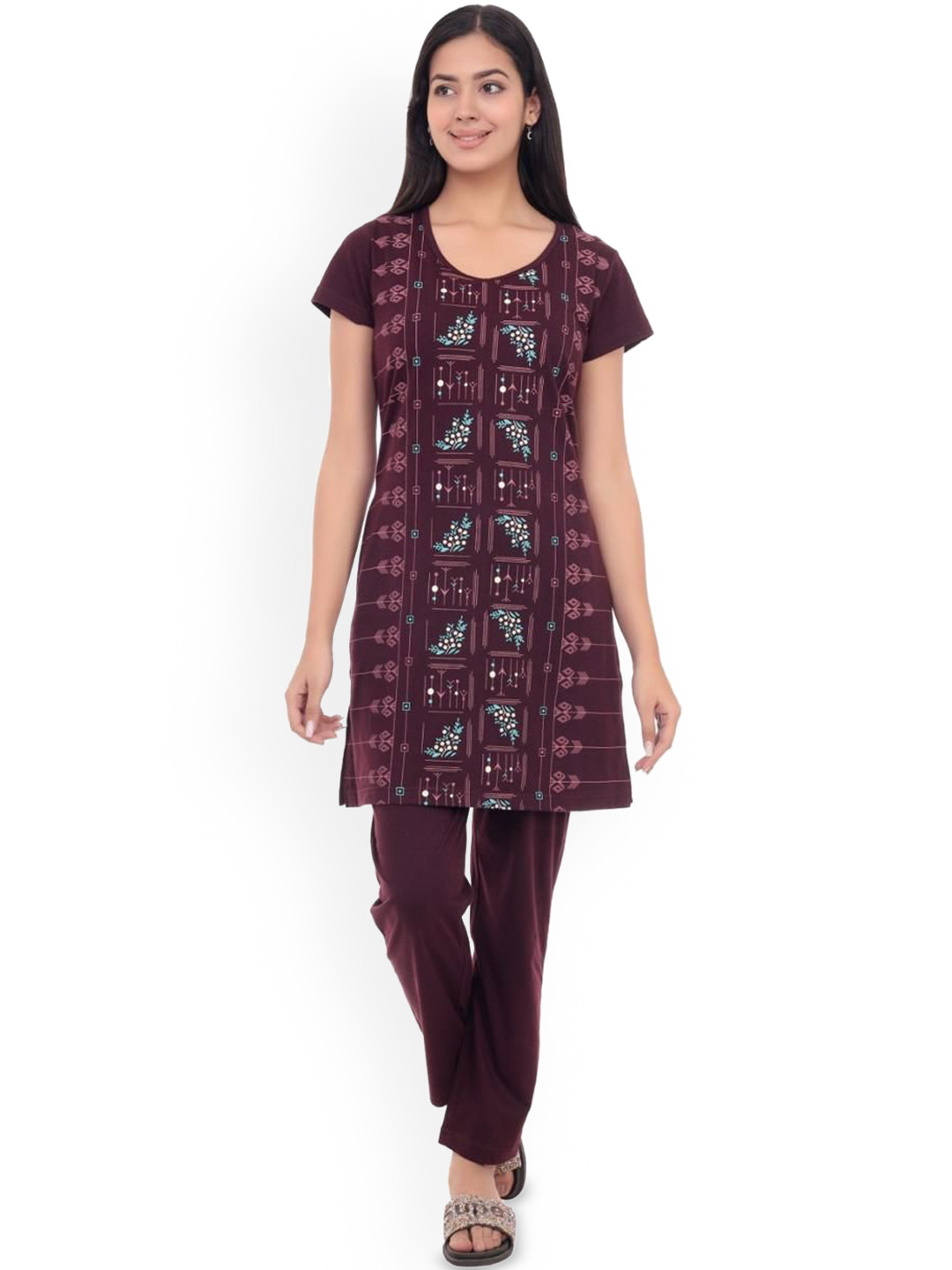 CLINT Women Floral Printed Night suit