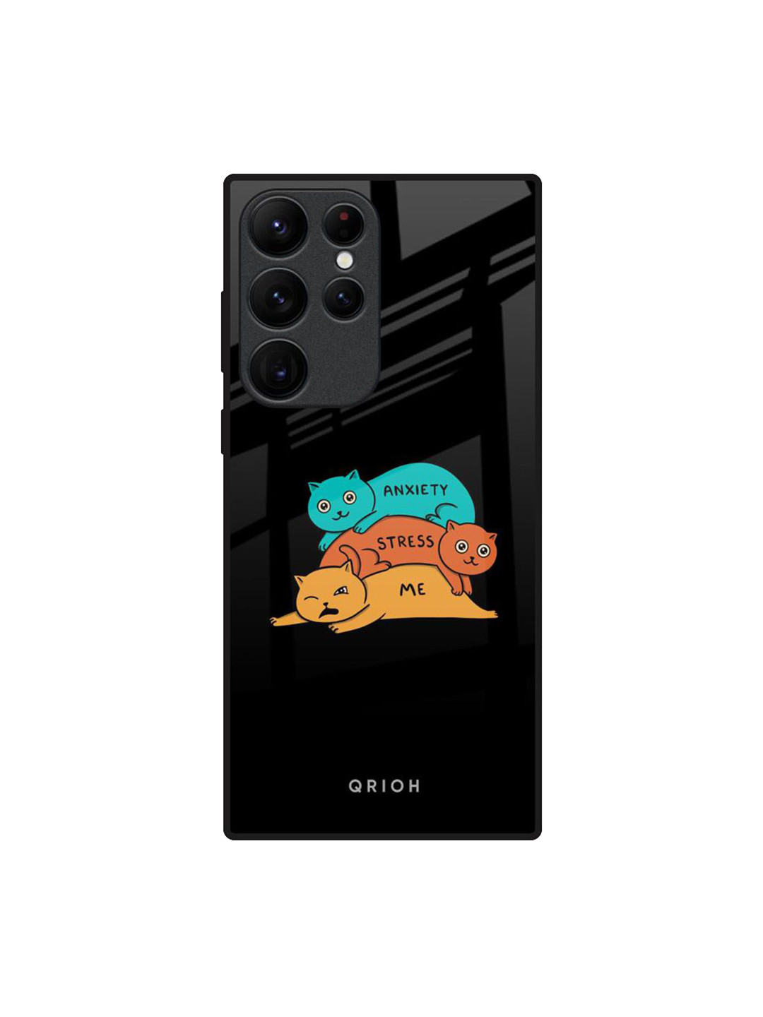 QRIOH Anxiety Stress Real Printed Samsung Galaxy S22 Ultra Back Case