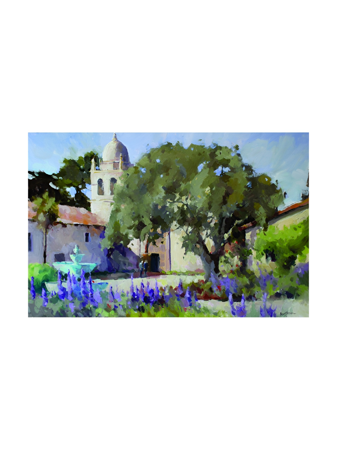 Inephos Green & Blue 1 Piece Beautiful Modern Floral and Botanical Canvas Wall Art