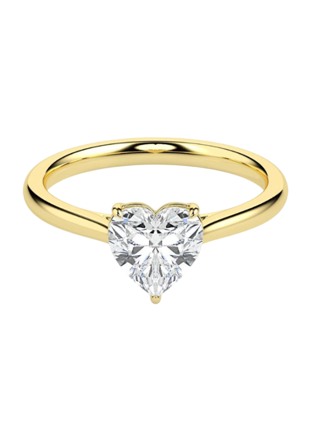 Emori Solitaire Heart Lab Diamond in 14KT Gold Ring