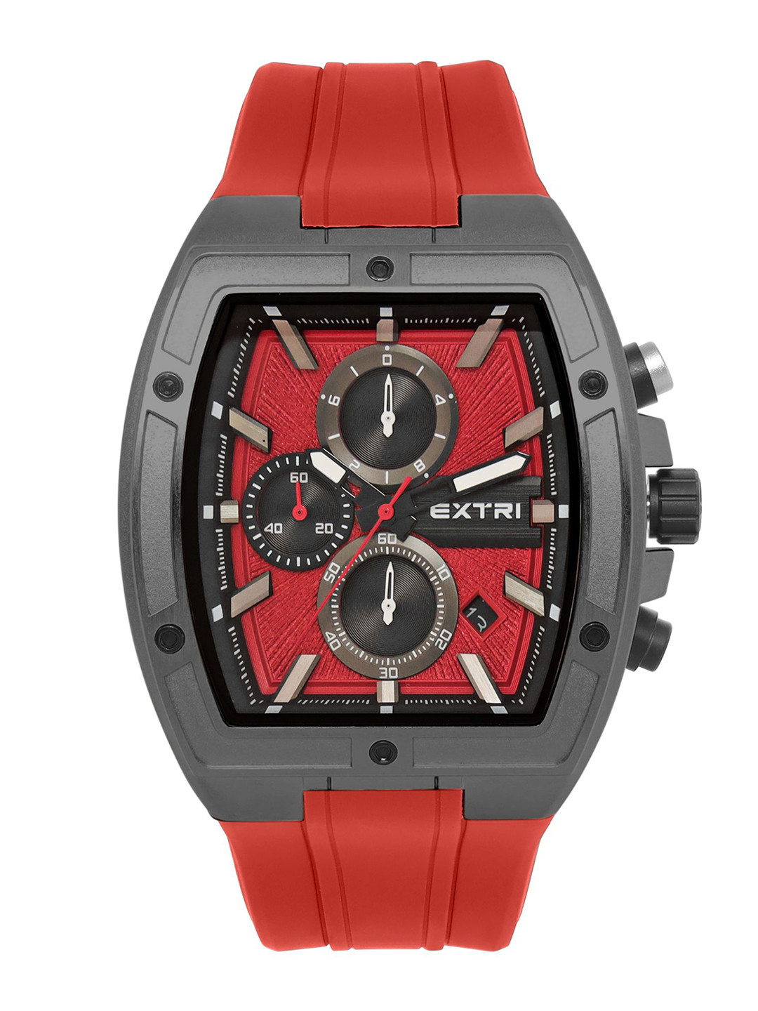 EXTRI Men Dial & Textured Quartz Movement Straps Analogue Watch