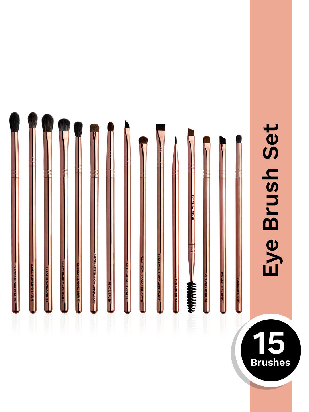 PAC 15-Pcs Eyeconic Series Brushes with Luxe Pouch