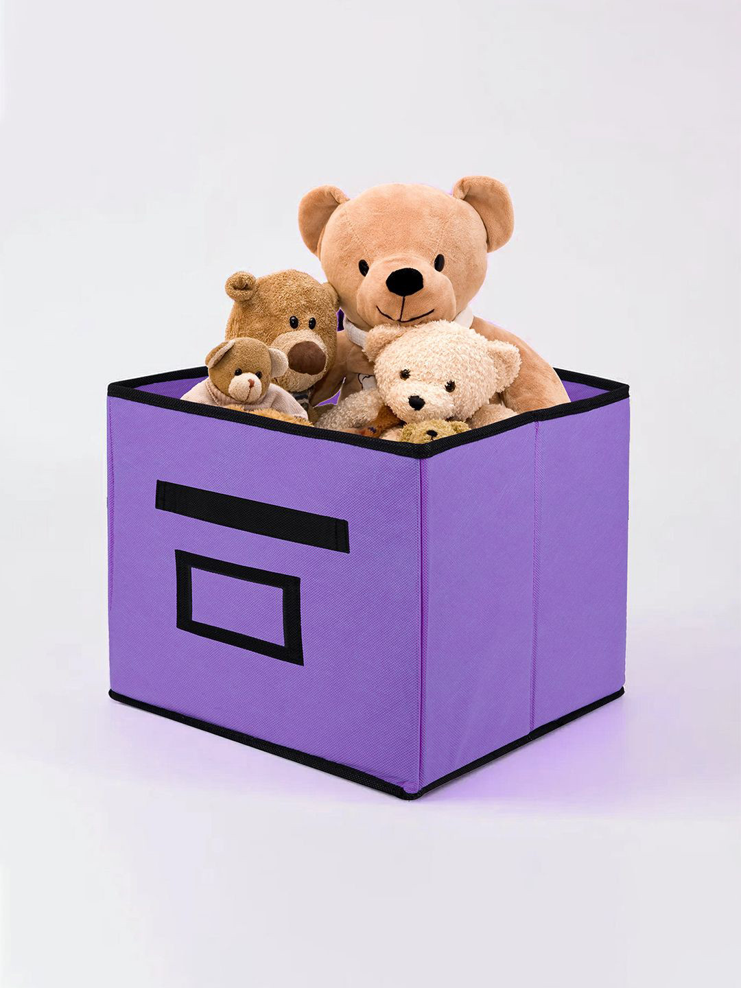 Kuber Industries Purple Square Toy Clothes Storage Box Wardrobe Organizer