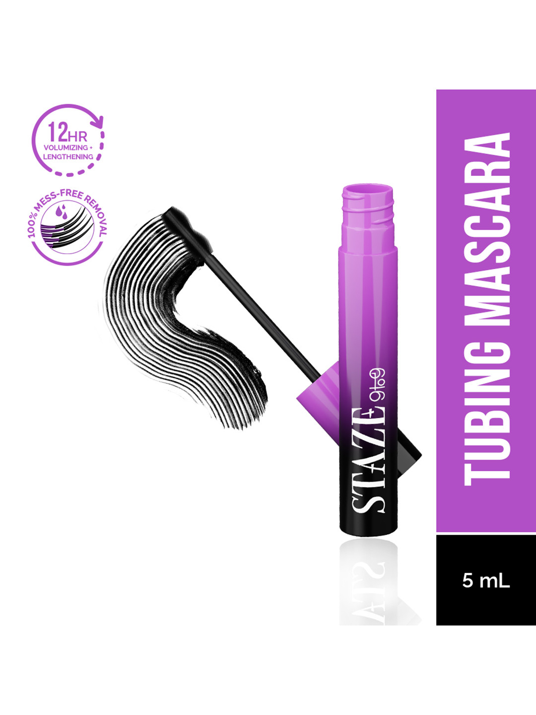 STAZE 9to9 All Eyes On You Volumizing & Waterproof Mascara 5 ml - Blackest Black 01
