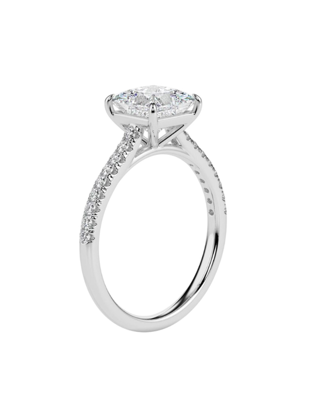 Emori Princess Cut Solitaire Lab Diamond Ring in 18KT Gold